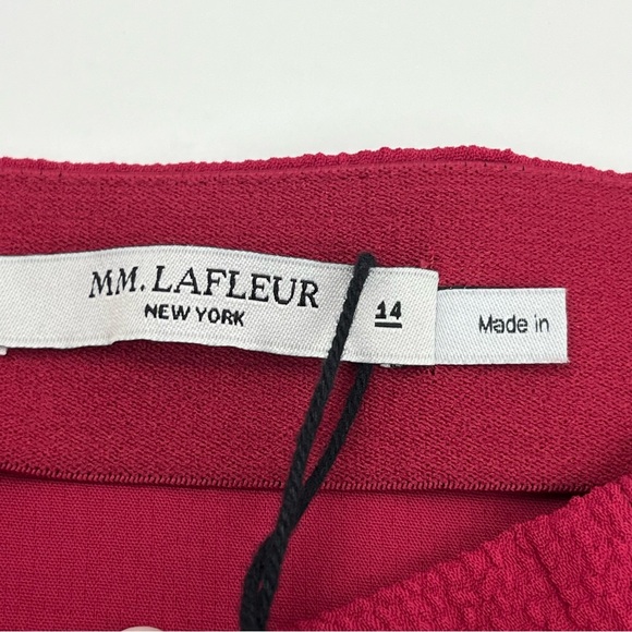 MM‎ Lafleur The Dorchester 1.0 Staccato Hibiscus Pink Skirt Women 14 Zipper NEW - Picture 2 of 12